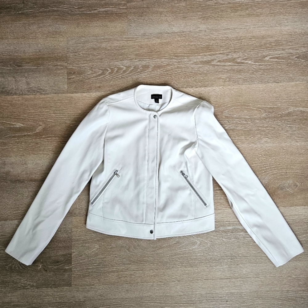 Ann Taylor Faux Leather Zip Jacket - Size 00